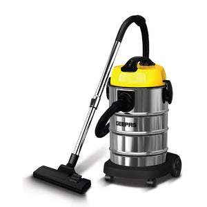Geepas 2200 W Wet and Dry Vacuum Cleaner- GVC19019/ 25 L Dust Bag Capacity, Metal Telescopic Tube/ Powerful Suction and Blower Function, 2 Years Warranty, Silver