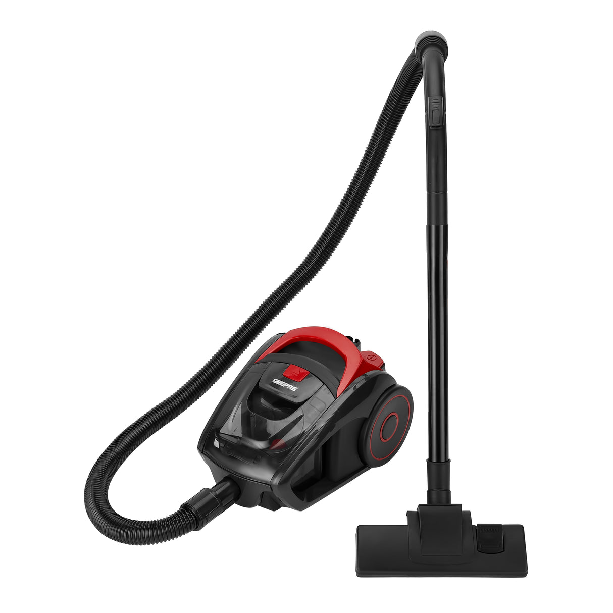Geepas 1400W Cyclonic Vacuum Cleaner GVC19024 | 1.5L Dust Bag | Low Noise | Auto Cord Rewind | Flexible Hose | Floor Brush | Anti-Rust Body | 2Y Warranty