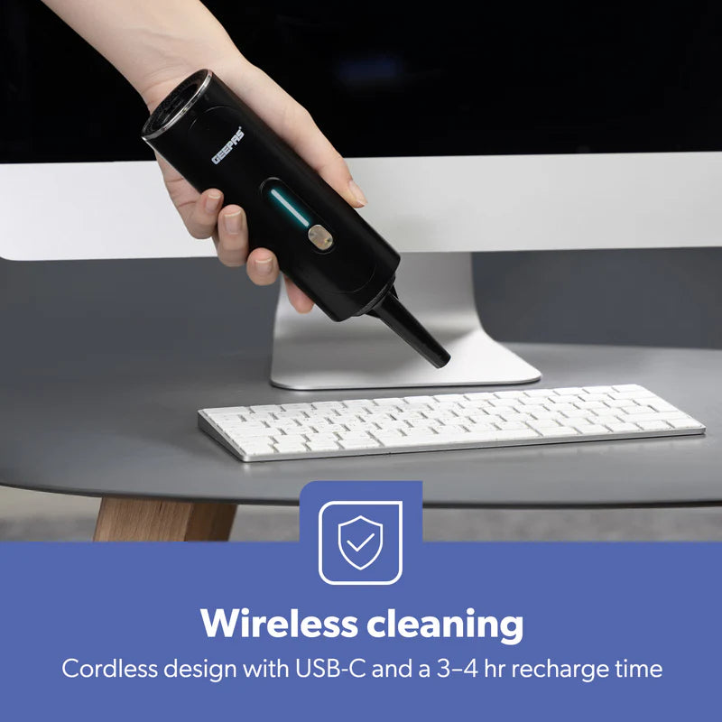 Geepas GVC19061UK Handheld Car Vacuum Cleaner |  HEPA Filter |  4-in-1 Cleaning Modes |  Wireless Portable Design | Optimised Runtime & Multifunction Attachments