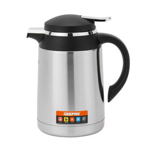 Geepas Stainless Steel Vacuum Flask GVF27022 |1.0L Capacity |Keeps Drinks Hot or Cold for Hours |Durable Build, Easy to Clean, Reusable & Stylish Design |2 Years Warranty