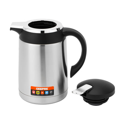 Geepas Stainless Steel Vacuum Flask GVF27022 |1.0L Capacity |Keeps Drinks Hot or Cold for Hours |Durable Build, Easy to Clean, Reusable & Stylish Design |2 Years Warranty
