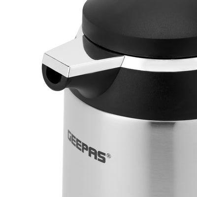 Geepas Stainless Steel Vacuum Flask GVF27022 |1.0L Capacity |Keeps Drinks Hot or Cold for Hours |Durable Build, Easy to Clean, Reusable & Stylish Design |2 Years Warranty