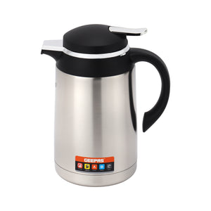 Geepas 1.3 L Stainless Steel Vacuum Flask- GVF27023|Keeps Beverages Hot & Cold for 24H |Easy to Carry, Comfortable Grip | Perfect for Home, Office, Camping|2Year Warranty