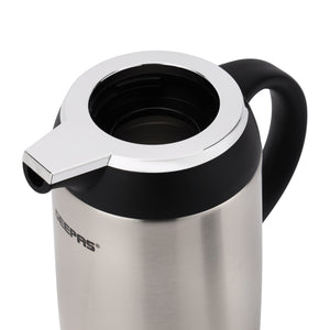 Geepas 1.3 L Stainless Steel Vacuum Flask- GVF27023|Keeps Beverages Hot & Cold for 24H |Easy to Carry, Comfortable Grip | Perfect for Home, Office, Camping|2Year Warranty
