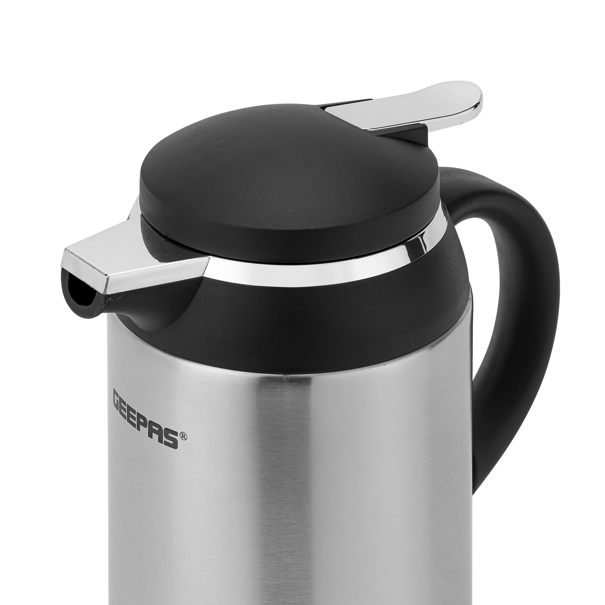 Geepas GVF27024 1.6L Stainless Steel Vacuum Flask | Keeps Hot & Cold for 24H | Easy to Carry, Comfortable Grip | Ideal for Home, Office, Camping etc | 2 Years Warranty
