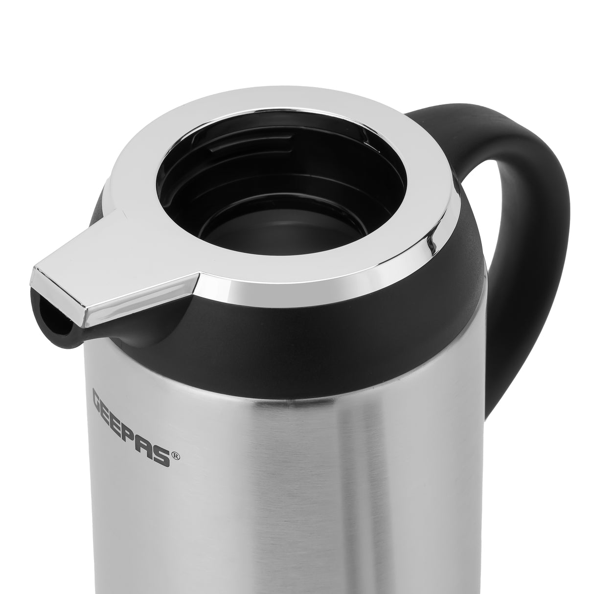 Geepas GVF27024 1.6L Stainless Steel Vacuum Flask | Keeps Hot & Cold for 24H | Easy to Carry, Comfortable Grip | Ideal for Home, Office, Camping etc | 2 Years Warranty