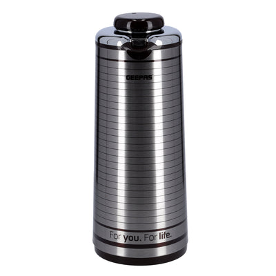 Geepas GVF5261  Vacuum Flask | 1.9L Capacity |  Hot & Cold Insulation | Durable Plastic, Iron, Glass, Silica Gel Material | Keeps Drinks Fresh | 2 Years Warranty