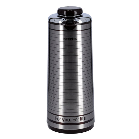 Geepas GVF5261  Vacuum Flask | 1.9L Capacity |  Hot & Cold Insulation | Durable Plastic, Iron, Glass, Silica Gel Material | Keeps Drinks Fresh | 2 Years Warranty