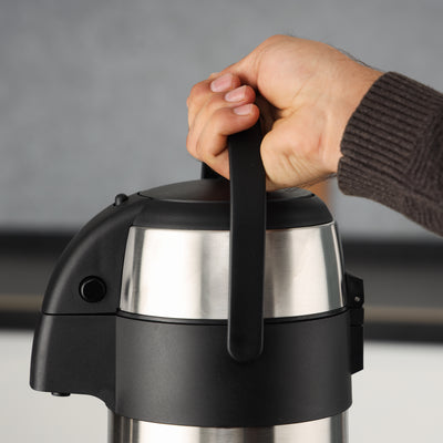 Geepas Stainless Steel Air Pot Flask, 3.5L Vacuum Flask, GVF5263 | Hot/Cold up to 24Hrs | Double-Walled Vacuum Flask for Coffee, Hot Water, Tea & More