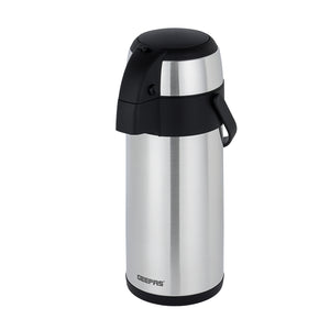 Geepas Stainless Steel Air Pot Flask, 3.5L Vacuum Flask, GVF5263 | Hot/Cold up to 24Hrs | Double-Walled Vacuum Flask for Coffee, Hot Water, Tea & More