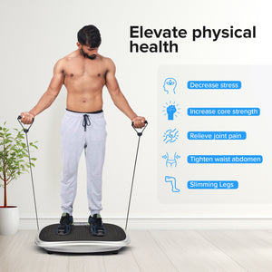 Geepas GVP86107 Vibration Plate Massager | Touchscreen Display | Bluetooth Music| Remote Control and 200W Powerful Motor for Full Body Home Fitness Training System