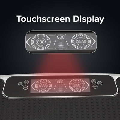 Geepas GVP86107 Vibration Plate Massager | Touchscreen Display | Bluetooth Music| Remote Control and 200W Powerful Motor for Full Body Home Fitness Training System