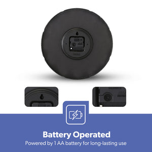 Geepas GWC26012 Wall Clock | Modern Design with 3D Silver Dial | Glass Cover| Electronic Plating Effect| Stylish & Durable Wall Clock for Home or Office| 2-Year Warranty