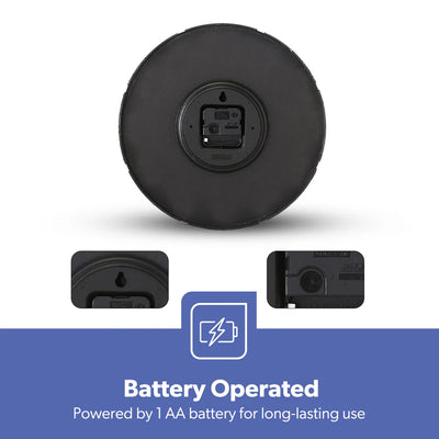 Geepas GWC26012 Wall Clock | Modern Design with 3D Silver Dial | Glass Cover| Electronic Plating Effect| Stylish & Durable Wall Clock for Home or Office| 2-Year Warranty