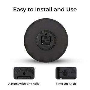 Geepas GWC26013 Wall Clock | Stylish 3D Rose Gold Dial with Glass Cover| Electronic Plating Effect| Precise Timekeeping | 2-Year Warranty | Ideal for Home & Office