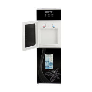Geepas GWD17023 Water Dispenser with Refrigerator | Hot & Cold Water| Stainless Steel Tank |Fast Cooling |Child Safety Lock & Powerful Compressor Cooling| 2 Year Warranty