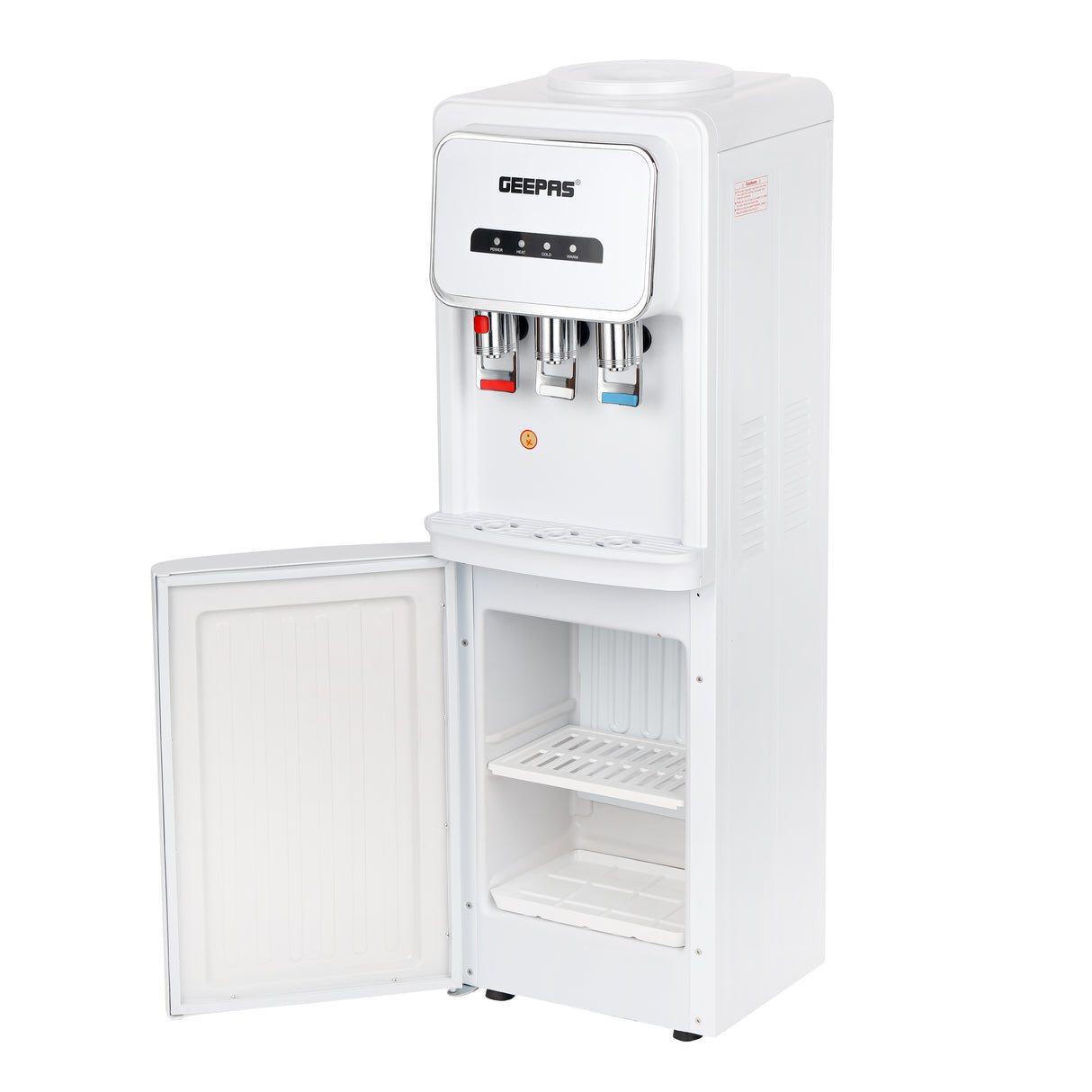 Geepas GWD17024 Hot & Cold Water Dispenser | Built-In Refrigerator | 3 Taps |  Child Safety Lock| 304 Stainless Steel Tank| Powerful Heating & Cooling Performance Pro