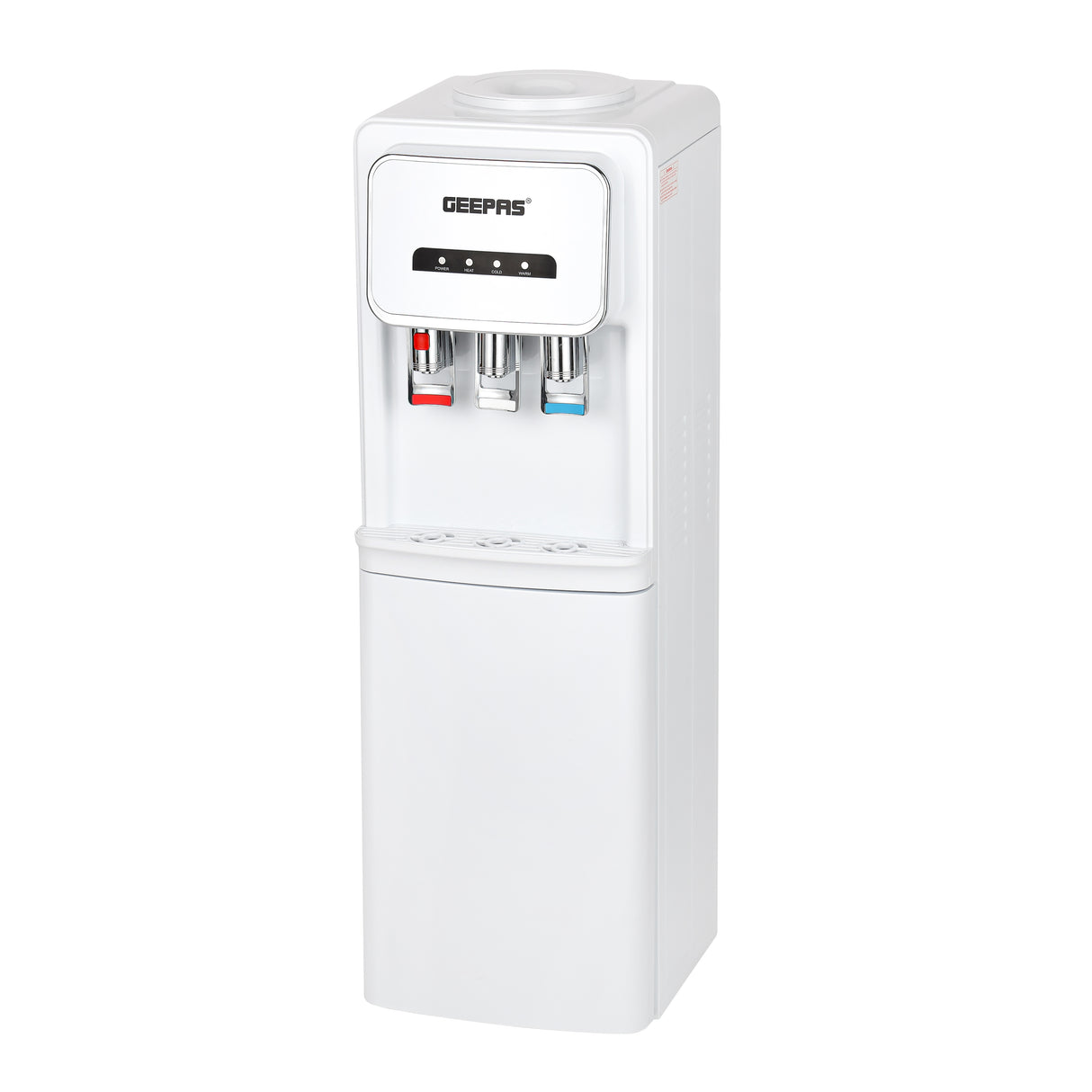 Geepas GWD17024 Hot & Cold Water Dispenser | Built-In Refrigerator | 3 Taps |  Child Safety Lock| 304 Stainless Steel Tank| Powerful Heating & Cooling Performance Pro