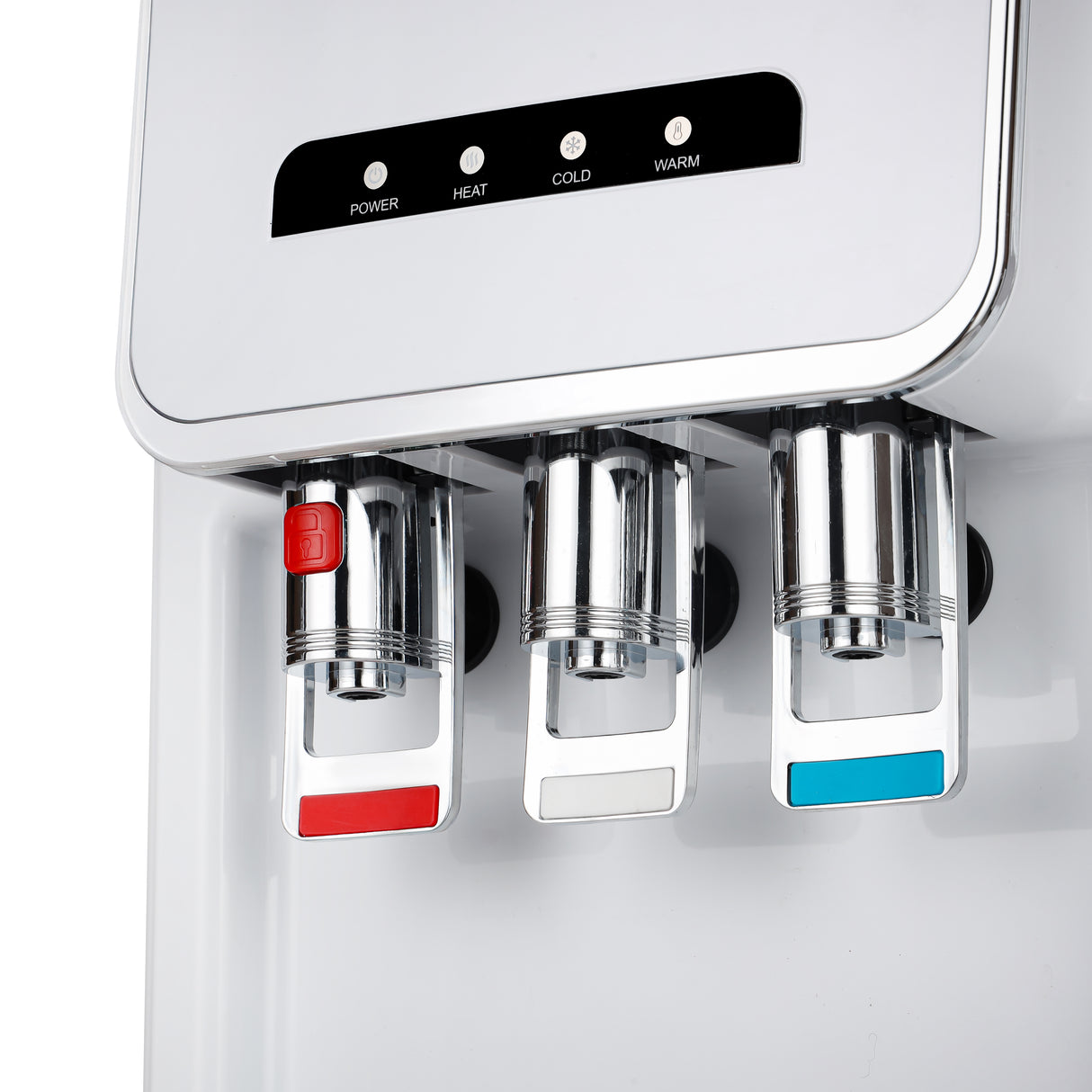 Geepas GWD17024 Hot & Cold Water Dispenser | Built-In Refrigerator | 3 Taps |  Child Safety Lock| 304 Stainless Steel Tank| Powerful Heating & Cooling Performance Pro