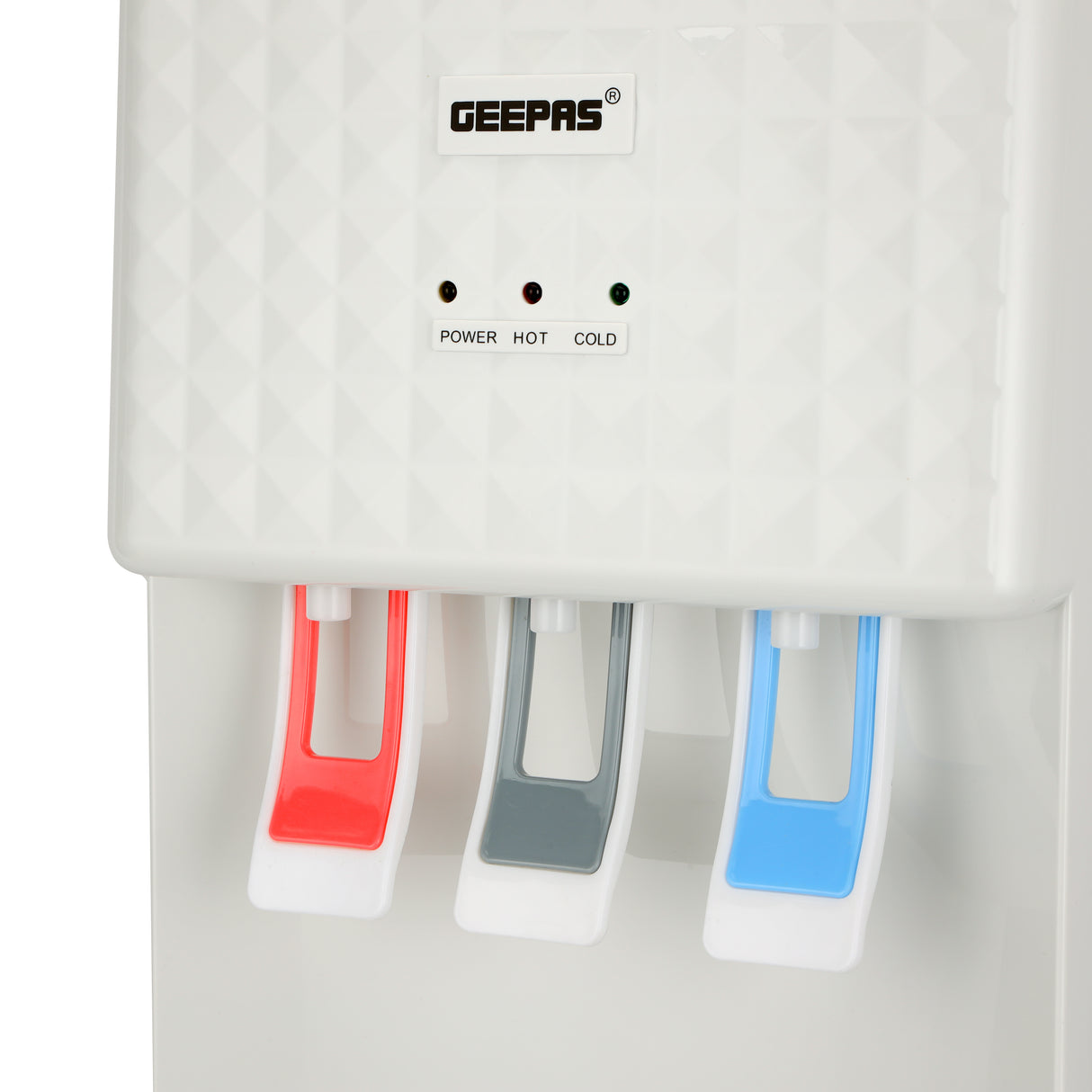 Geepas GWD8326 Water Dispenser | Hot, Cold & Normal Water| 3 Tap Design| Powerful Compressor Cooling System| Child Safety Lock & Stainless Steel Tank for Home & Office