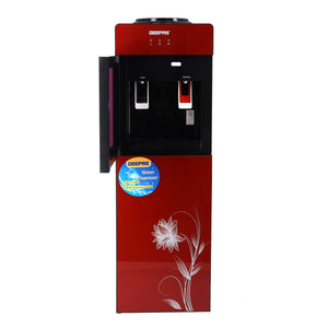 Geepas GWD8343 Hot & Cold Water Dispenser with Stainless Steel Tank | Fast Cooling Compressor| Energy Efficient Performance & Built-In Storage Cabinet for Home & Office