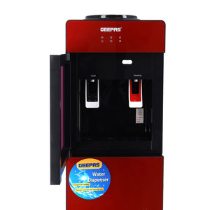 Geepas GWD8343 Hot & Cold Water Dispenser with Stainless Steel Tank | Fast Cooling Compressor| Energy Efficient Performance & Built-In Storage Cabinet for Home & Office
