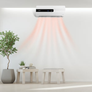 Geepas GWH28515 PTC Ceramic Wall Heater | LED Display | Adjustable Thermostat | 2 Heat Settings | Remote Control | Overheat Protection | 8 Hour Timer for Home & Office