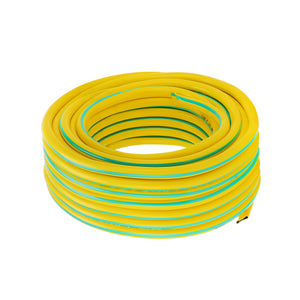 Geepas 1/2 PVC Hose- GWH61153| 25 M, 3-Layer Construction with High Flexibility| Suitable for 7 Bar Pressure, Heat Resistance -10–65 °C| Yellow and green, 1 Year Warranty