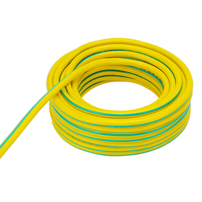 Geepas 1/2 PVC Hose- GWH61153| 25 M, 3-Layer Construction with High Flexibility| Suitable for 7 Bar Pressure, Heat Resistance -10–65 °C| Yellow and green, 1 Year Warranty