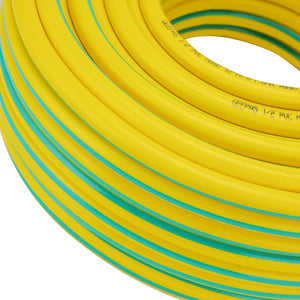 Geepas 1/2 PVC Hose- GWH61154| 50 M, 3-Layer Construction with High Flexibility| Suitable for 7 Bar Pressure, Heat Resistance -10–65 °C| Yellow and green, 1 Year Warranty