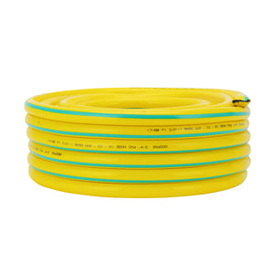 Geepas 3/4 PVC Hose- GWH61155| 25 M, 3-Layer Construction with High Flexibility| Suitable for 5 Bar Pressure, Heat Resistance -10–65 °C| Yellow and green, 1 Year Warranty