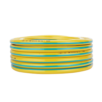 Geepas 1" PVC Hose- GWH61157 | 25M, 3-Layer Flexible Design | For Water Supply, Gardening, Cleaning | 4 Bar Pressure, Heat Resistant -10°C to 65°C | Yellow/Green.