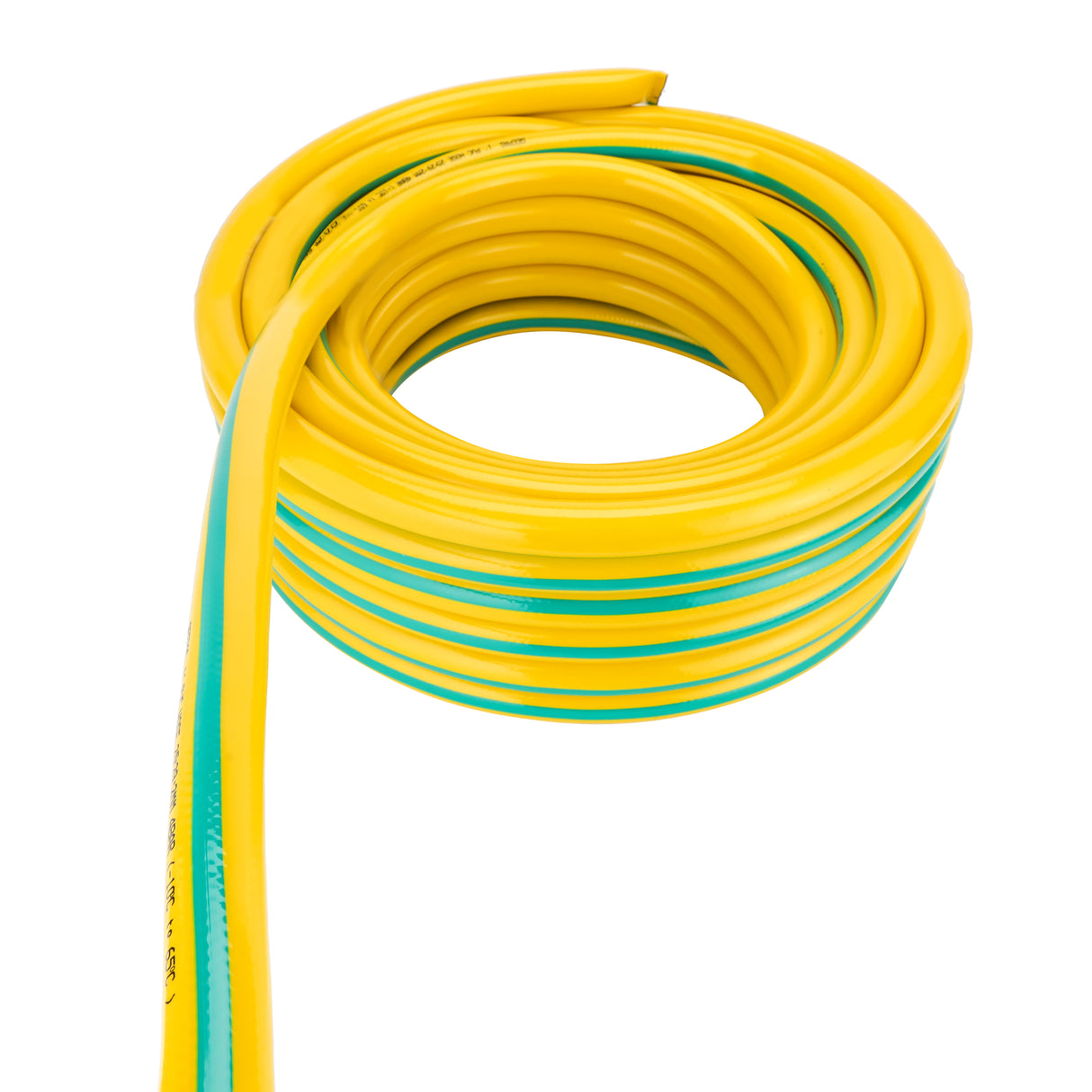 Geepas 1" PVC Hose- GWH61157 | 25M, 3-Layer Flexible Design | For Water Supply, Gardening, Cleaning | 4 Bar Pressure, Heat Resistant -10°C to 65°C | Yellow/Green.