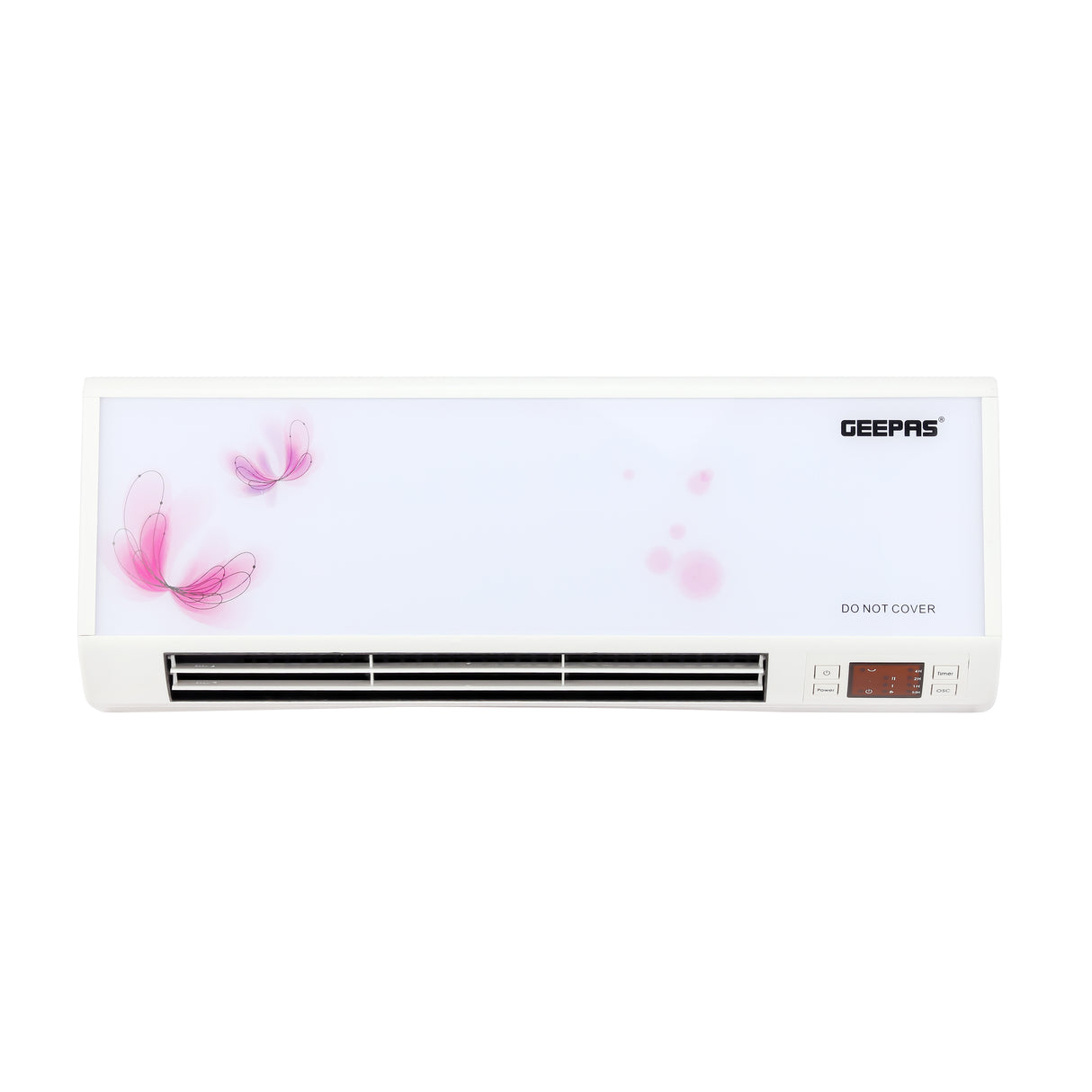 Geepas GWH9242 PTC Wall Heater with  Remote Control | 2500W Power | 2 Heat Settings |Ceramic Heating Element | Temperature Control | 7.5 Hour Timer & Oscillating Louvers