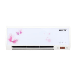 Geepas GWH9242 PTC Wall Heater with  Remote Control | 2500W Power | 2 Heat Settings |Ceramic Heating Element | Temperature Control | 7.5 Hour Timer & Oscillating Louvers