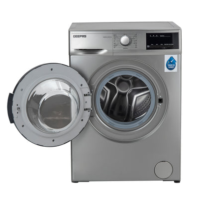 Geepas GWNF6109STN Front Load Washing Machine | 6kg with 15 Wash Programs | Eco-Logic Technology | 1000 RPM Spin Speed | LED Display | Child Lock & Safety Features