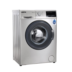 Geepas GWMF7121STV 7kg Fully Automatic Front Load Washing Machine |  15 Wash Programs |  1000 RPM Spin Speed |  EcoLogic System | LED Display & Child Lock Safety