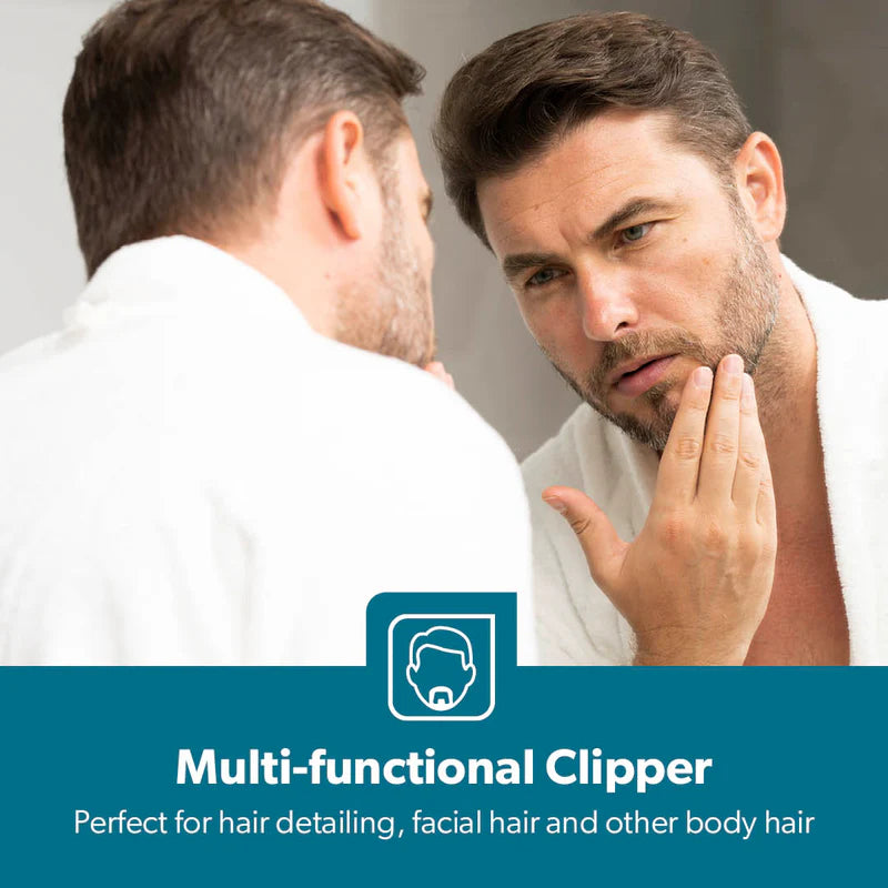 Geepas GTR56042 Rechargeable Hair Trimmer | 1500mAh Li-ion Battery| 20 Length Settings| T Stainless Steel Blade|2 Combs (1–10mm & 11–20mm)| USB Charging| 2 Years Warranty