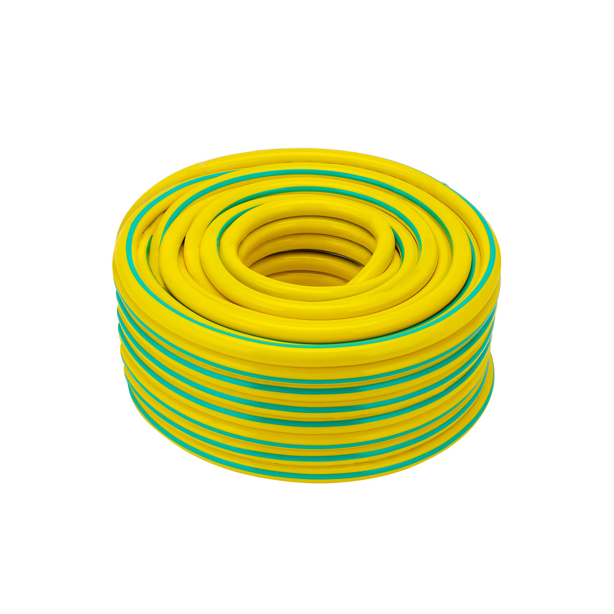 Geepas 1/2 PVC Hose- GWH61154| 50 M, 3-Layer Construction with High Flexibility| Suitable for 7 Bar Pressure, Heat Resistance -10–65 °C| Yellow and green, 1 Year Warranty