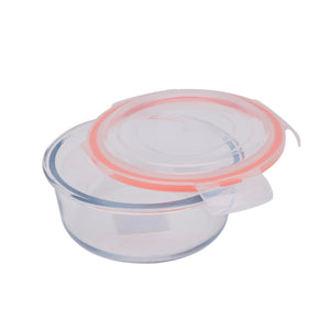Royalford RF9502 Glass Airtight Container | Borosilicate Heat-Resistant Food Storage Box | Lock Lid | Leakproof Design | Microwave, Freezer &  Dishwasher Safe Design