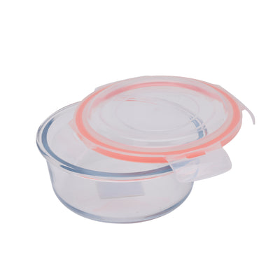 Royalford RF9502 Glass Airtight Container | Borosilicate Heat-Resistant Food Storage Box | Lock Lid | Leakproof Design | Microwave, Freezer &  Dishwasher Safe Design