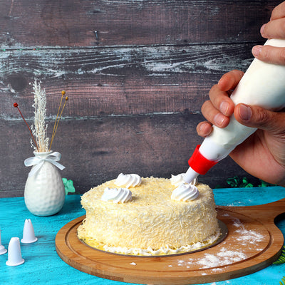 Royalford RF1661 Icing PVC Bag| reusable cake decorating tool with durable PVC| gripped handle for control & dishwasher safe, perfect for baking and icing tasks|