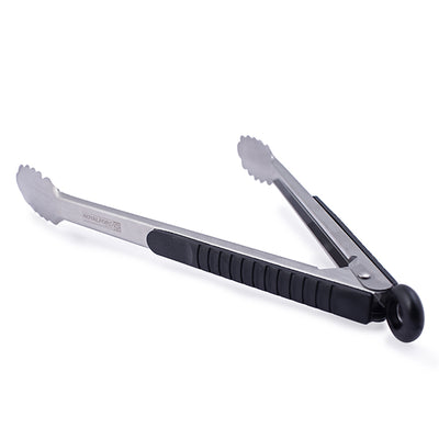 Royalford RF2042-FT12 12 inch food tong|  ergonomic design, gripped handle and auto lock mechanism| dishwasher safe, ideal for cooking, grilling & serving food|