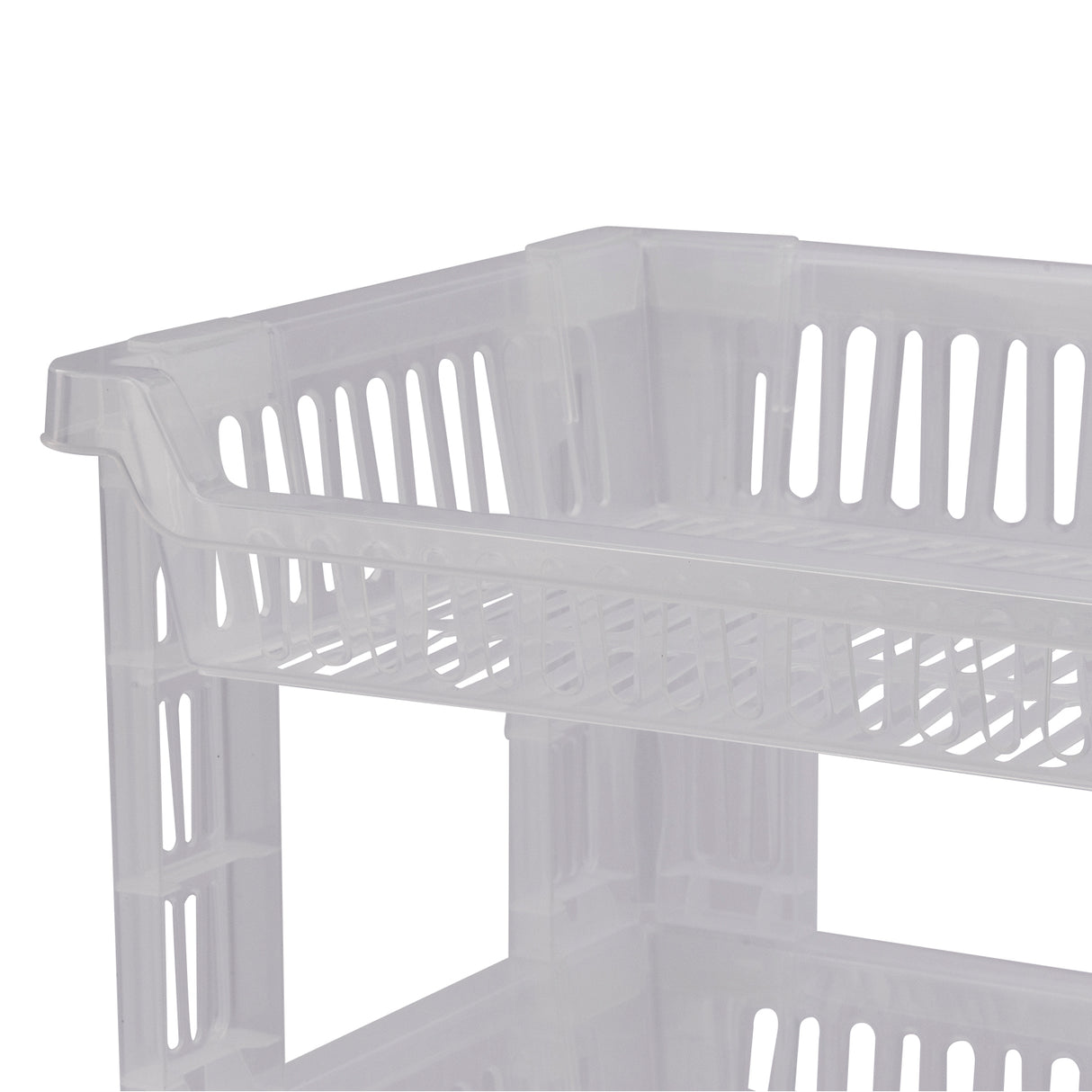 Royalford 4-Layer Vegetable Rack RF10879 | Transparent Premium Plastic Storage Stand | Space-Saving Design | Easy Assembly |  Efficient 4-Tier Kitchen Organizer