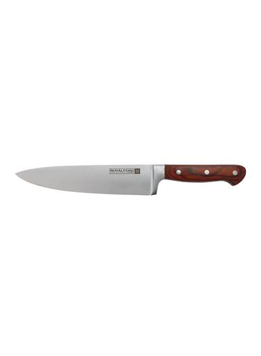 Royalford RF9659 8 Inch Stainless Steel Chef Knife | Wood Finish Handle | Sharp Professional Kitchen Cutting Knife for Chopping Slicing Dicing Meat, Fish &  Vegetables