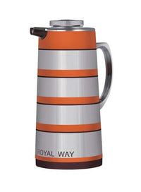 Royalford RF9590 Vacuum Flask 1900ml |  Double Wall Insulation |  Hot & Cold Thermal Flask with Handle |  Asbestos-Free Glass Inner |  24H Hot & 36H Cold Retention