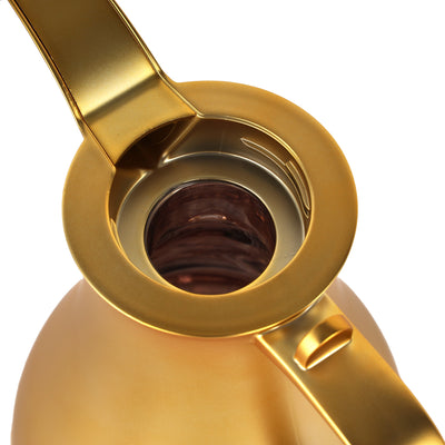 Royalford RF12135 Malika Vacuum Flask 1.0L| features elegant gold finish, vacuum insulation & leak-resistant design| durable build & keeps beverages hot or cold longer|