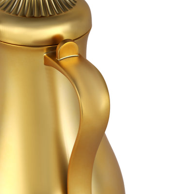 Royalford RF12135 Malika Vacuum Flask 1.0L| features elegant gold finish, vacuum insulation & leak-resistant design| durable build & keeps beverages hot or cold longer|