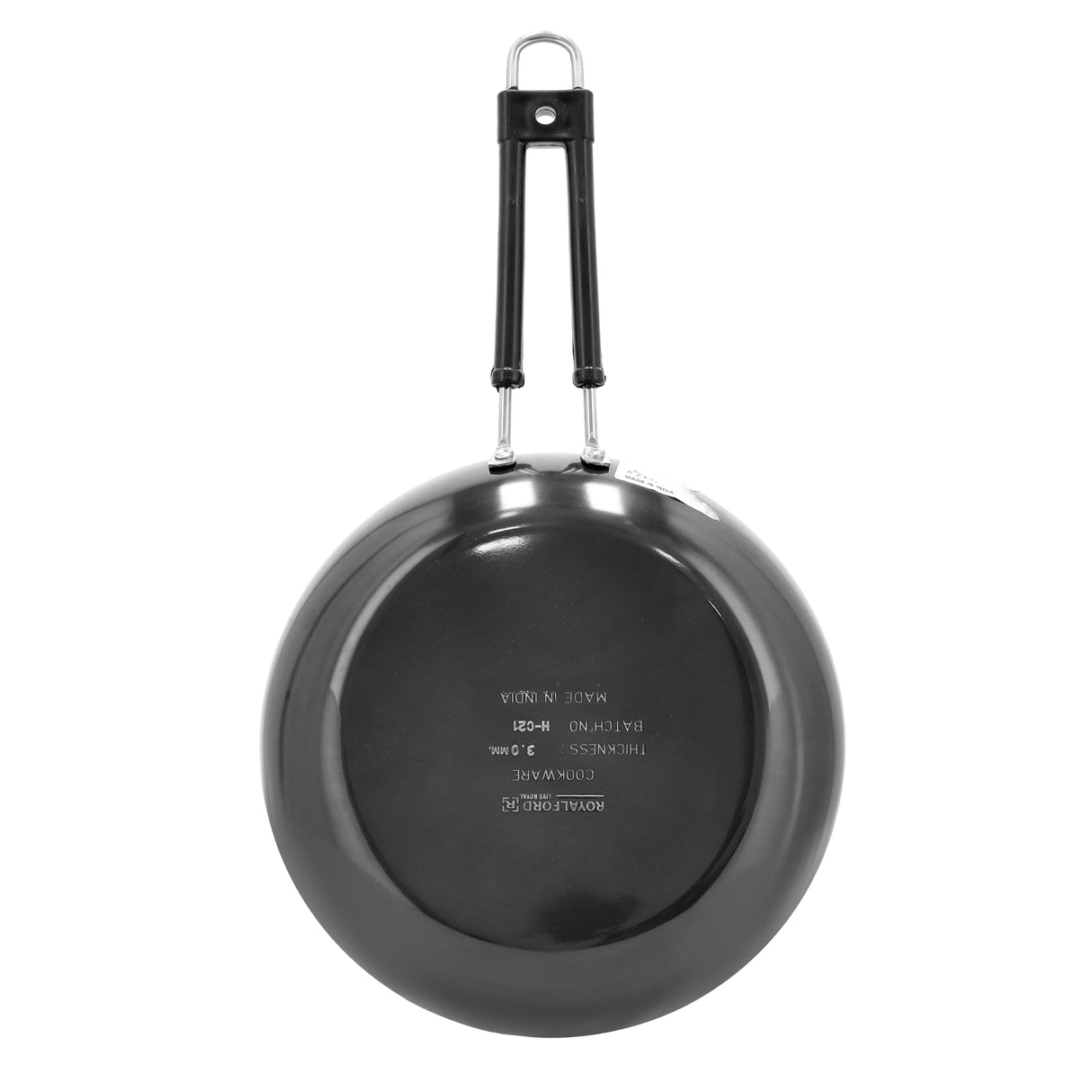Royalford RF10012 Hard Anodized Frypan 28cm |Heavy Gauge Virgin Aluminium Cookware |  3 Layer Durable Construction |3mm Thickness | Even Heat Distribution| Easy to Clean
