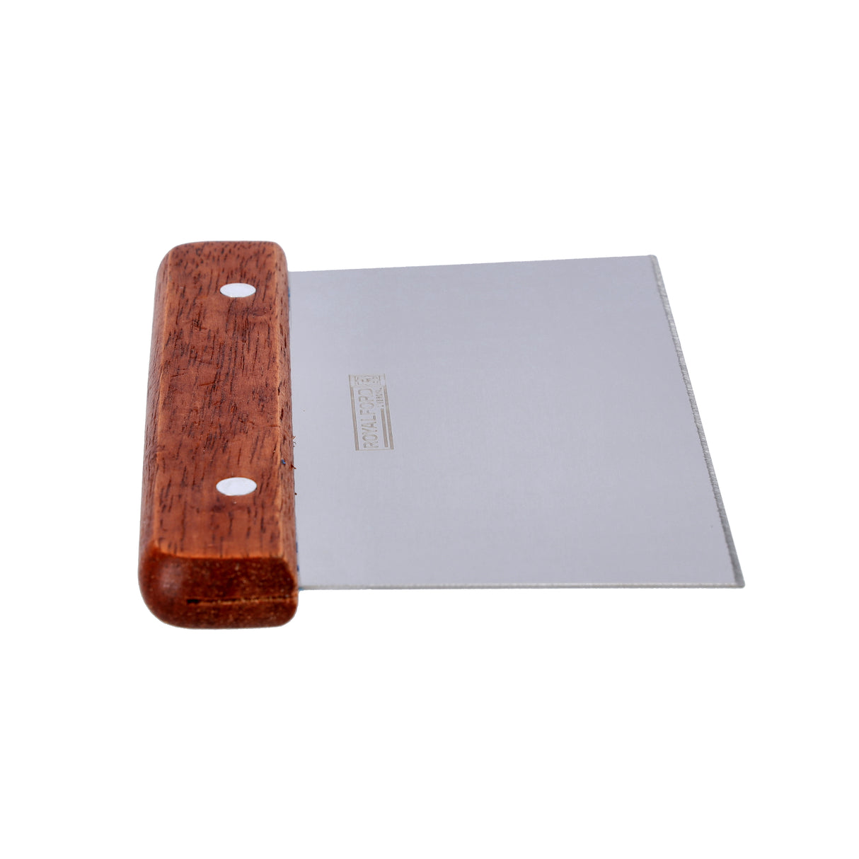 Royalford RF10035 Kitchen Scraper with Stainless Steel Blade & Wooden Handle| 15cm Wide Blade| Dishwasher-Safe| Shock-Resistant Design | Dough Handling & Kitchen Prep
